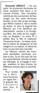 Proposition de Françoise Grolet à propos de stransports à la Grange-aux-Bois