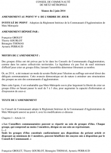 Amendement au point n°4 - Metz Métropole 2 juin 2014