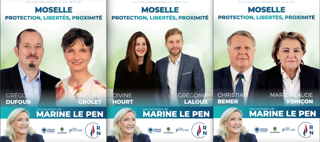 Metz 1 Metz 2 Metz 3 : les candidats RN aux élections départementales 2021