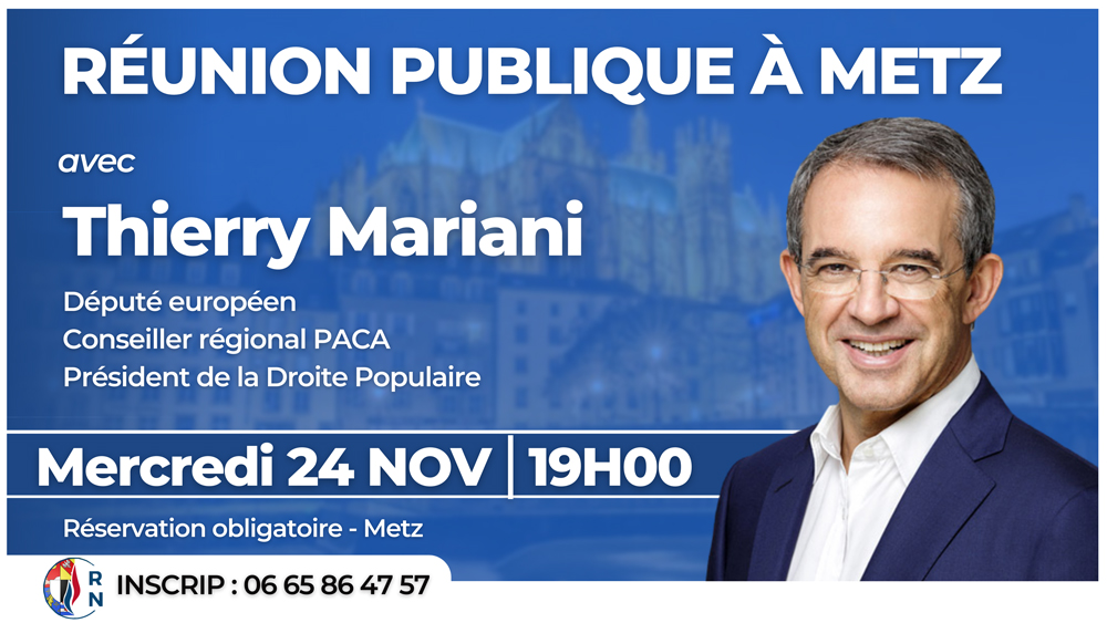 Réunion Publique du 24 Novembre 2021 à Metz avec Thierry Mariani